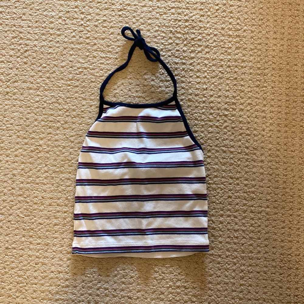 brandy melville striped halter tank